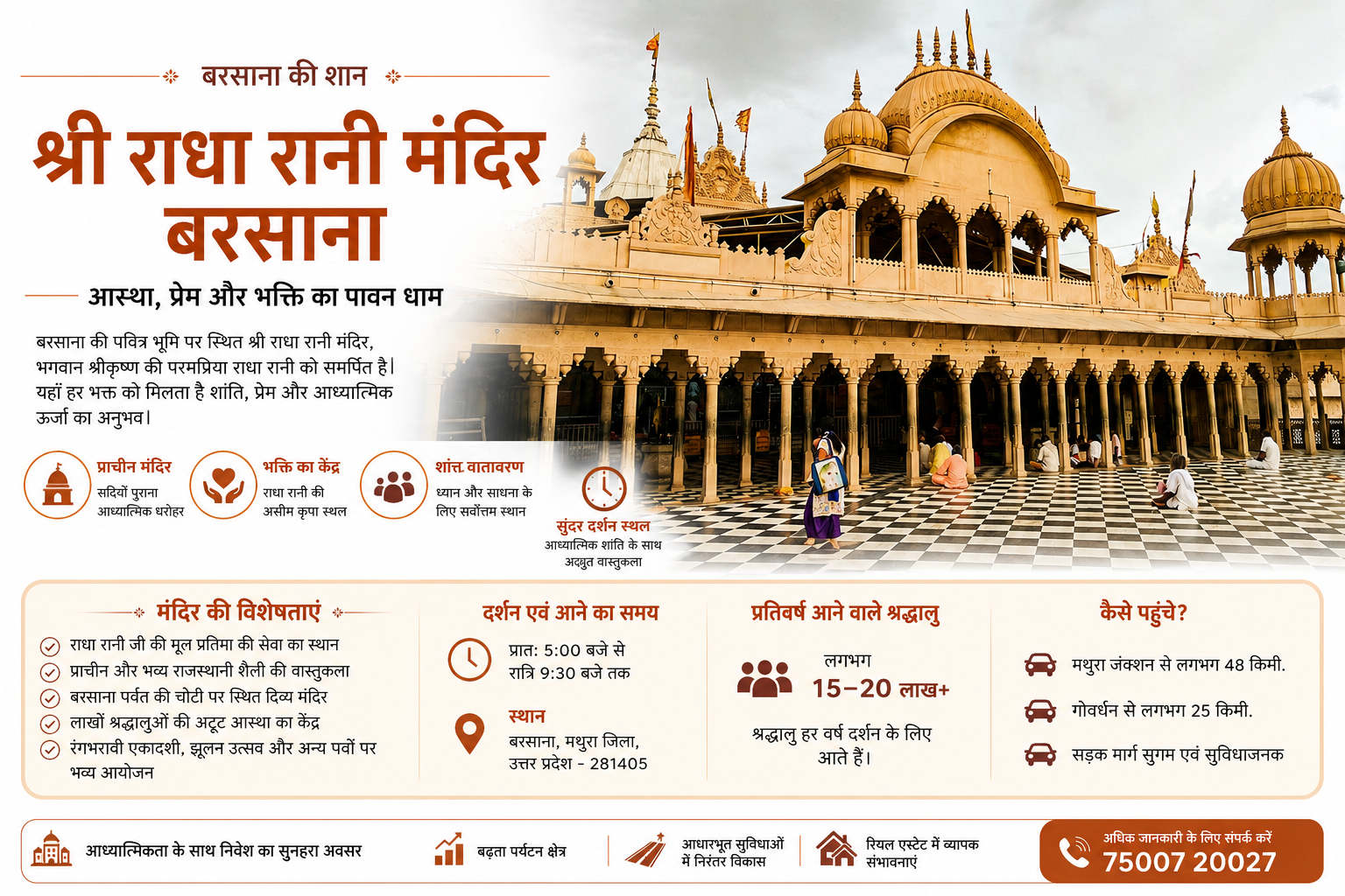 Shri Radha Rani Temple Barsana: A Spiritual Destination and Emerging Real Estate Investment Hub