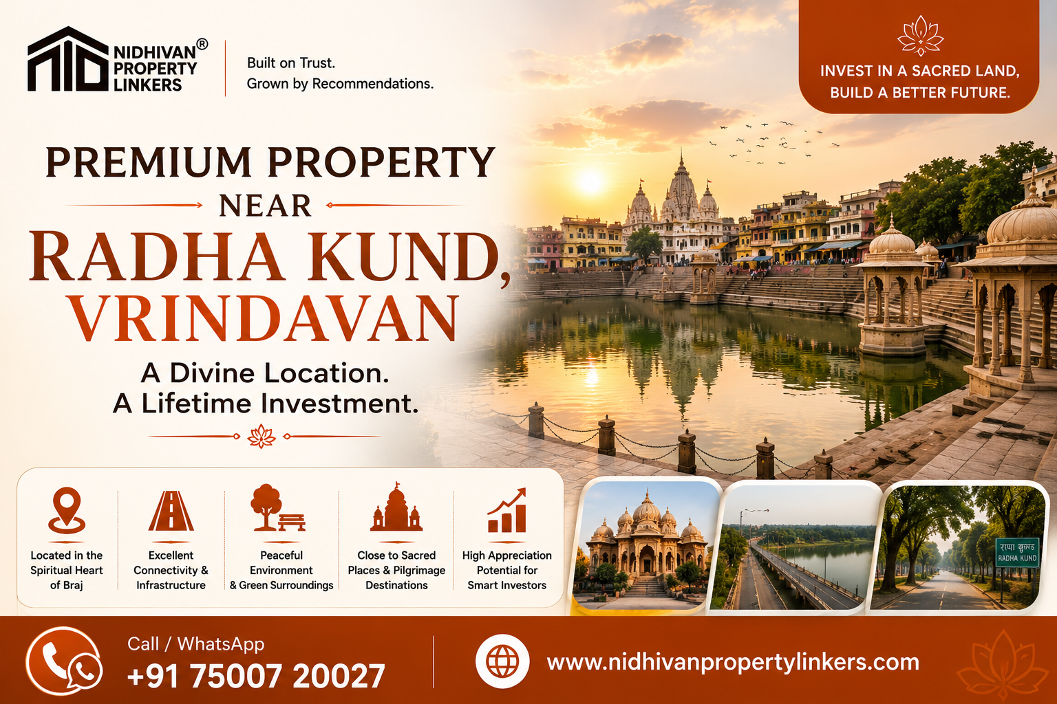 Premium Property Near Radha Kund, Vrindavan – The Next Real Estate Hotspot in Braj